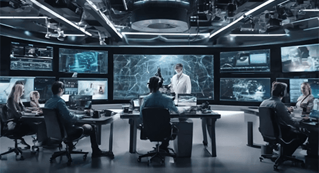 researchers in a lab