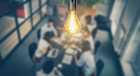 light bulb in a classroom