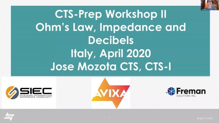 CTS Workshop Online in italiano - 2/4 - Legge di Ohm, impedenza e decibel