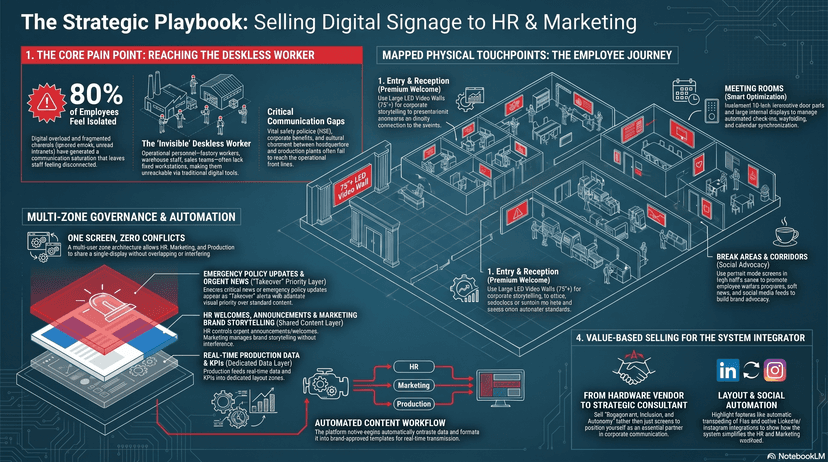 Beyond the Screen: A Strategic Guide to Selling Digital Signage to HR and Marketing