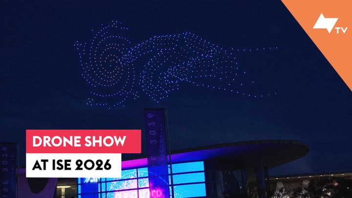 Drone show at ISE 2026