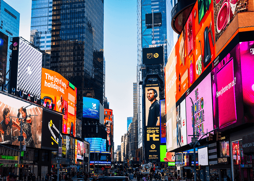New York’s Times Square with LED Signage